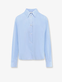 ASPESI Women's Relaxed Fit Cotton Shirt Blue