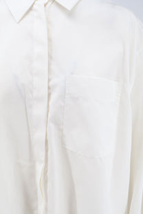 ASPESI Women's Relaxed Fit Cotton Shirt White