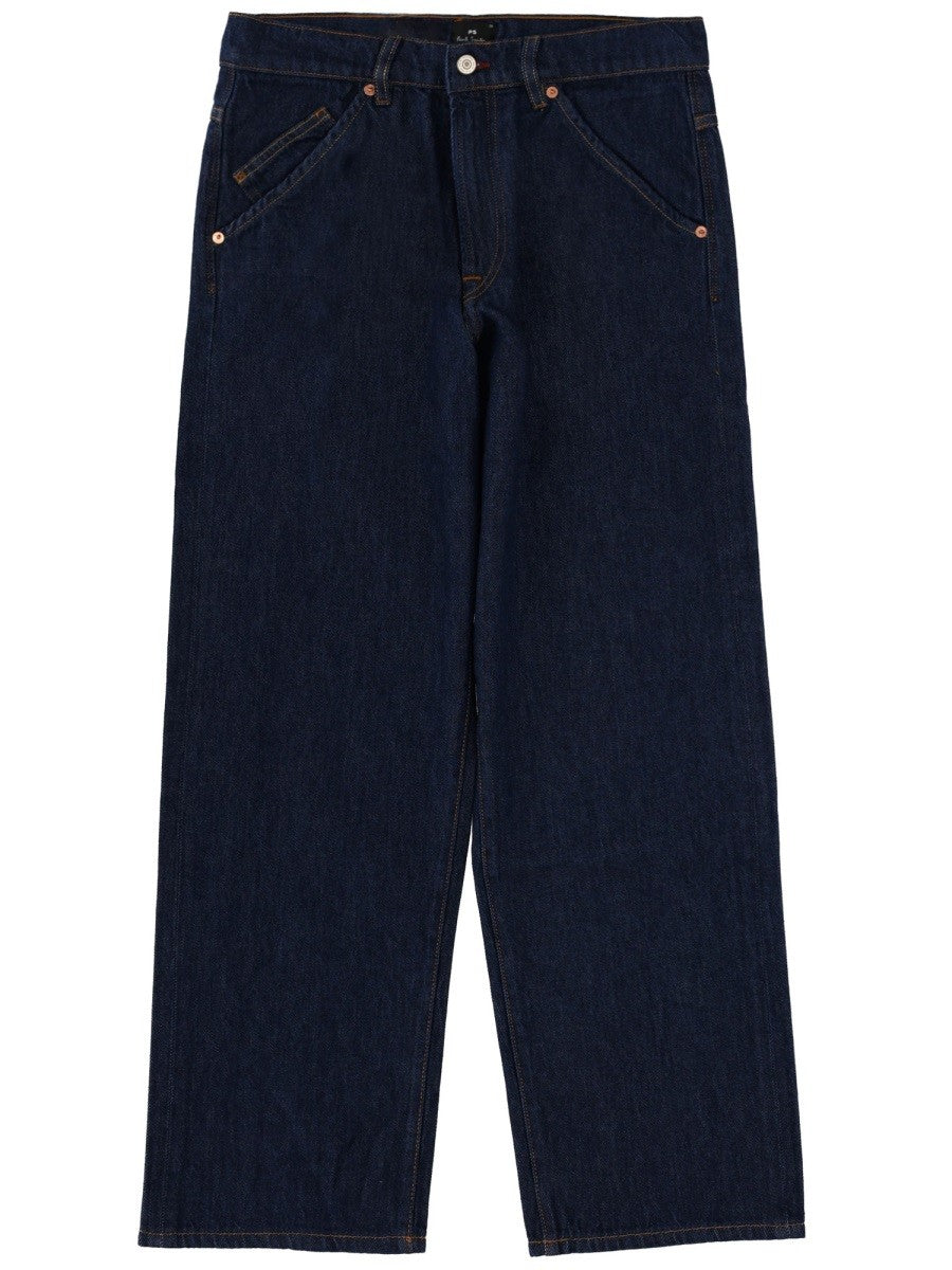 Ps By Paul Smith Men's Relaxed Fit Jeans Blue