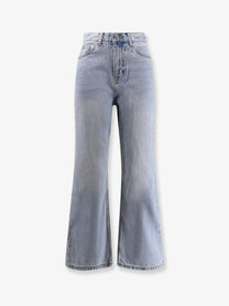 DUNST Women's Relaxed Flared Jeans Blue