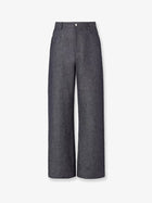 Fendi Men's Cotton and Silk Jeans Blue
