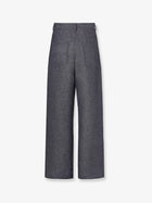 Fendi Men's Cotton and Silk Jeans Blue, view 4