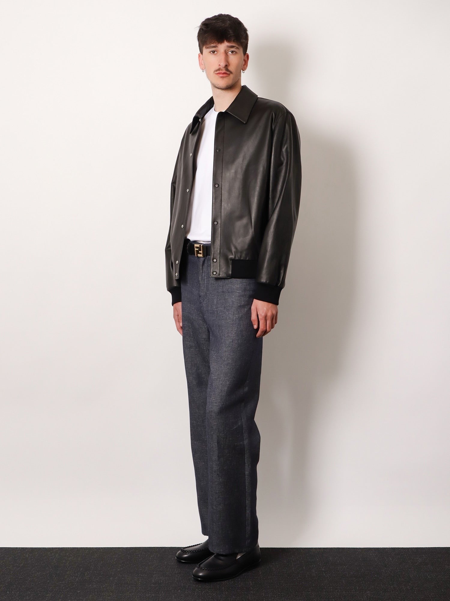 Fendi Men's Cotton and Silk Jeans Blue