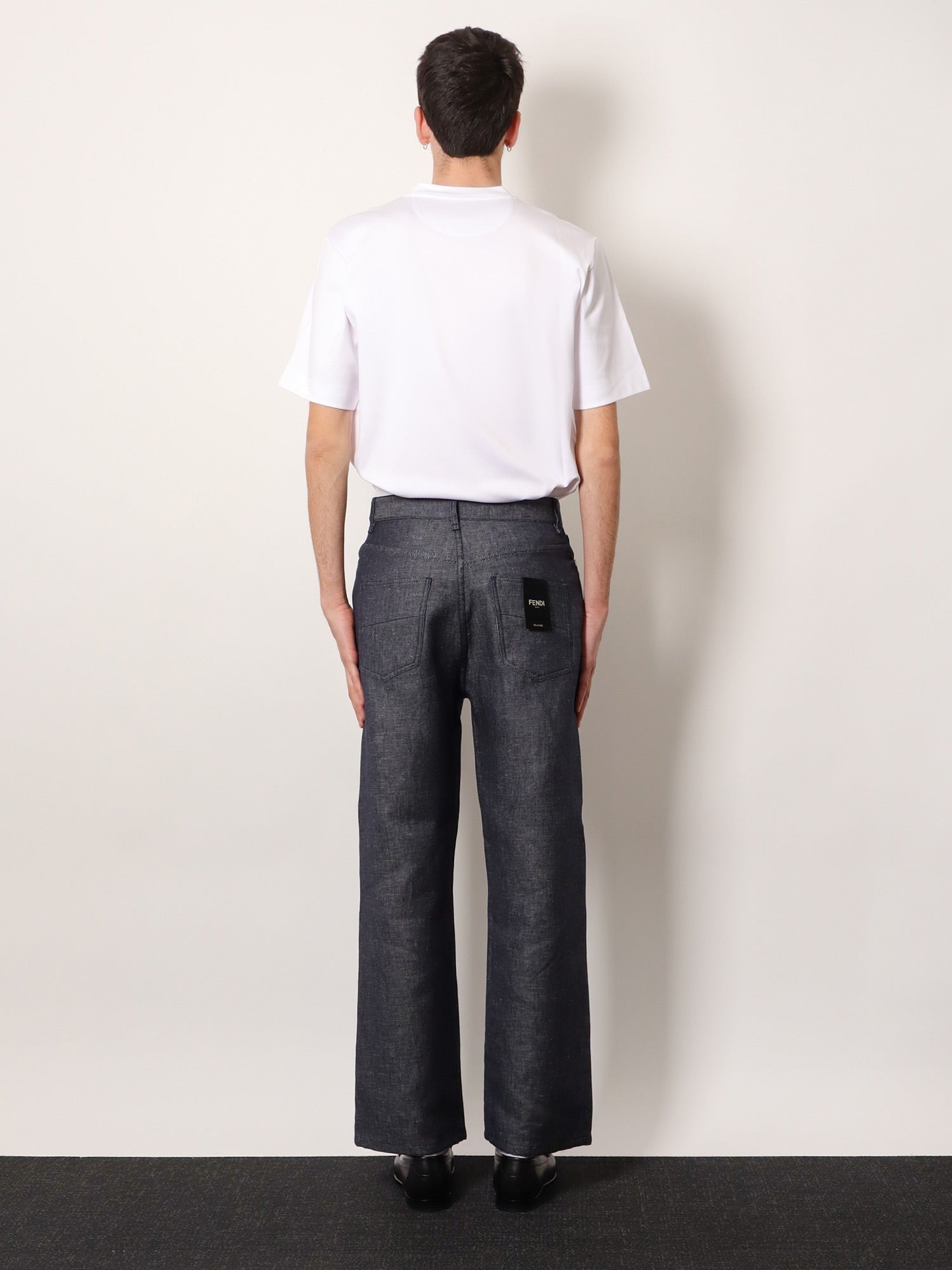 Fendi Men's Cotton and Silk Jeans Blue