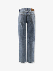 Saint Laurent Women's Relaxed Straight Jeans Blue