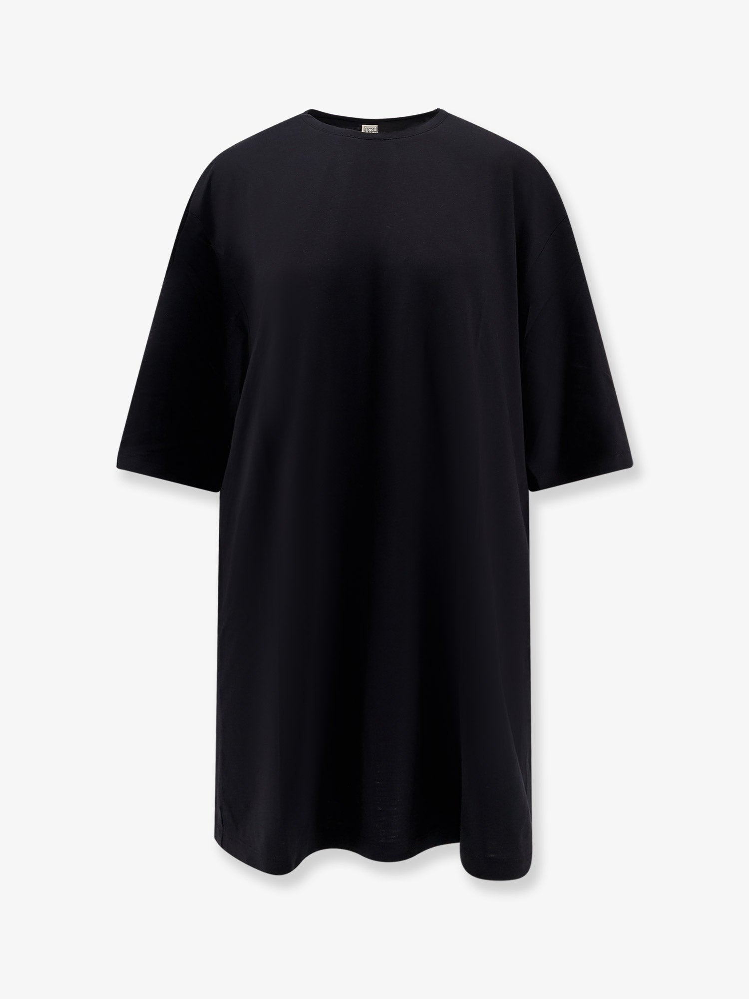 Toteme Women's Relaxed Tee Lyocell and Cotton Short Dress Black