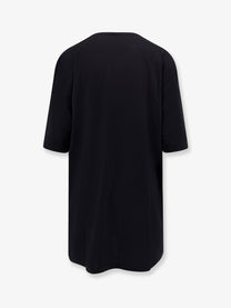 Toteme Women's Relaxed Tee Lyocell and Cotton Short Dress Black