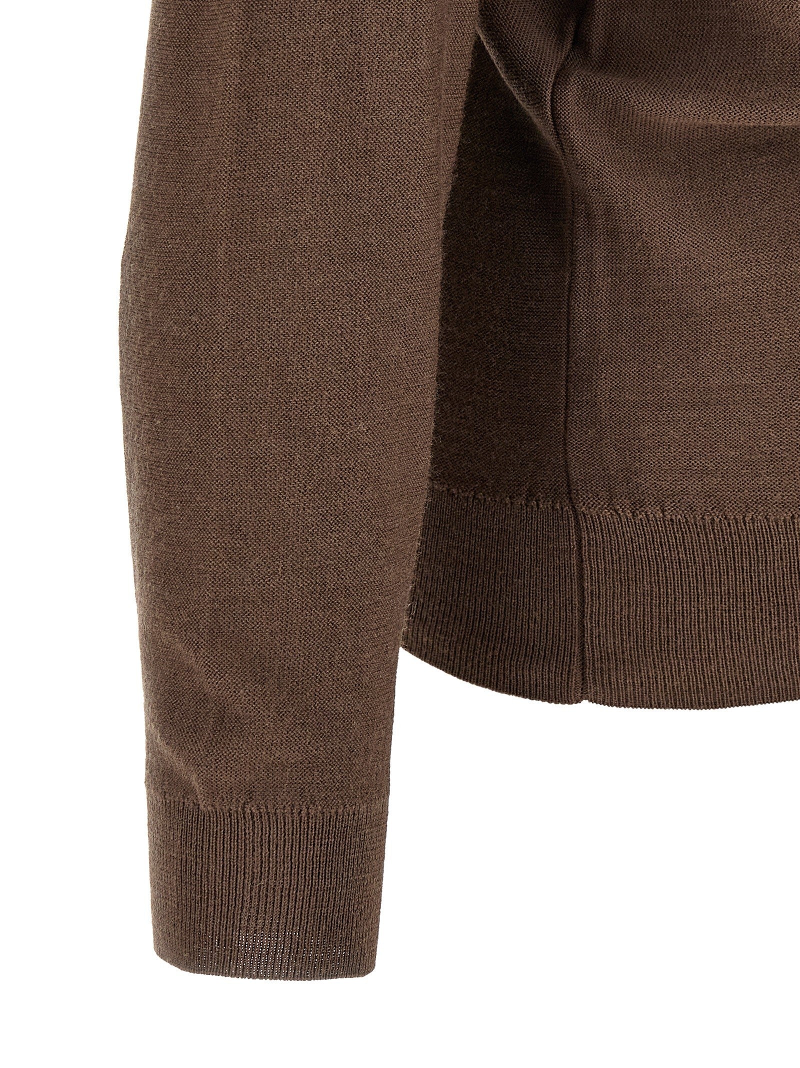 Lemaire Relaxed Twisted Cardigan Brown