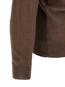 Lemaire Relaxed Twisted Cardigan Brown