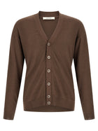 Lemaire Relaxed Twisted Cardigan Brown