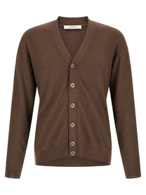 Lemaire Relaxed Twisted Cardigan Brown