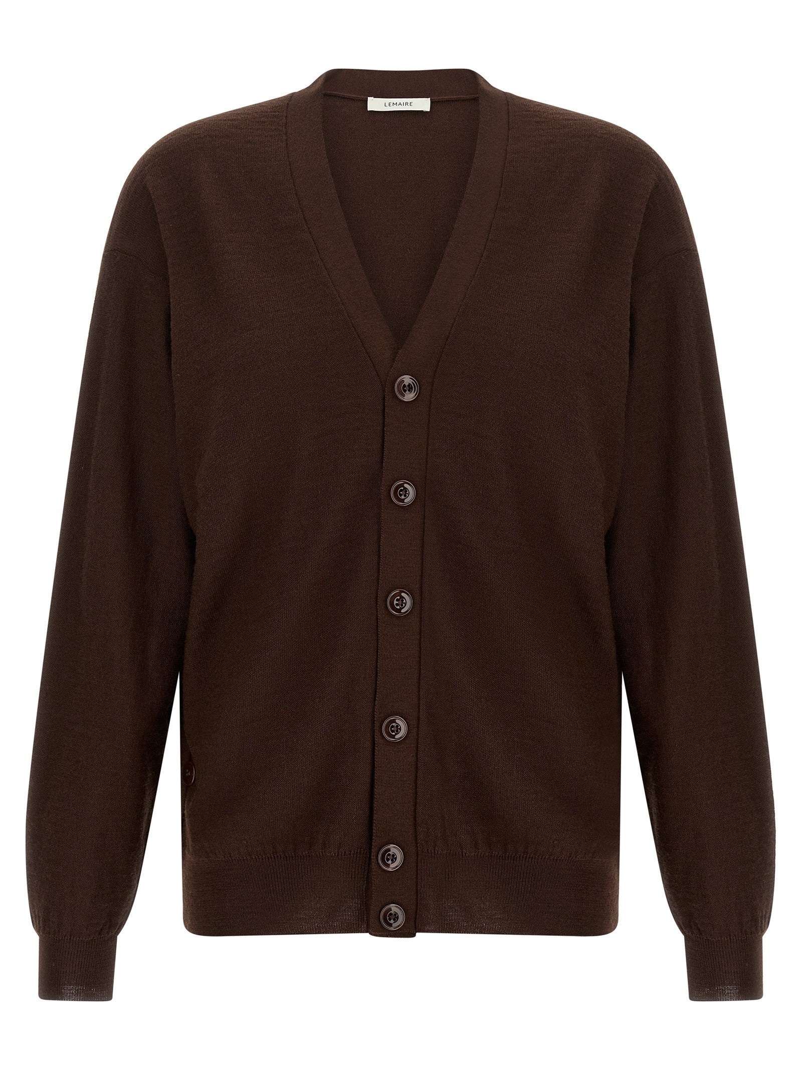 Lemaire Relaxed Twisted Cardigan Red