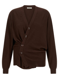 Lemaire Relaxed Twisted Cardigan Red