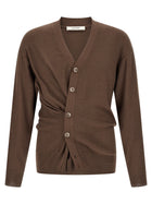 Lemaire Relaxed Twisted Cardigan Brown, view 2
