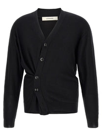 Lemaire Relaxed Twisted Cardigan Black