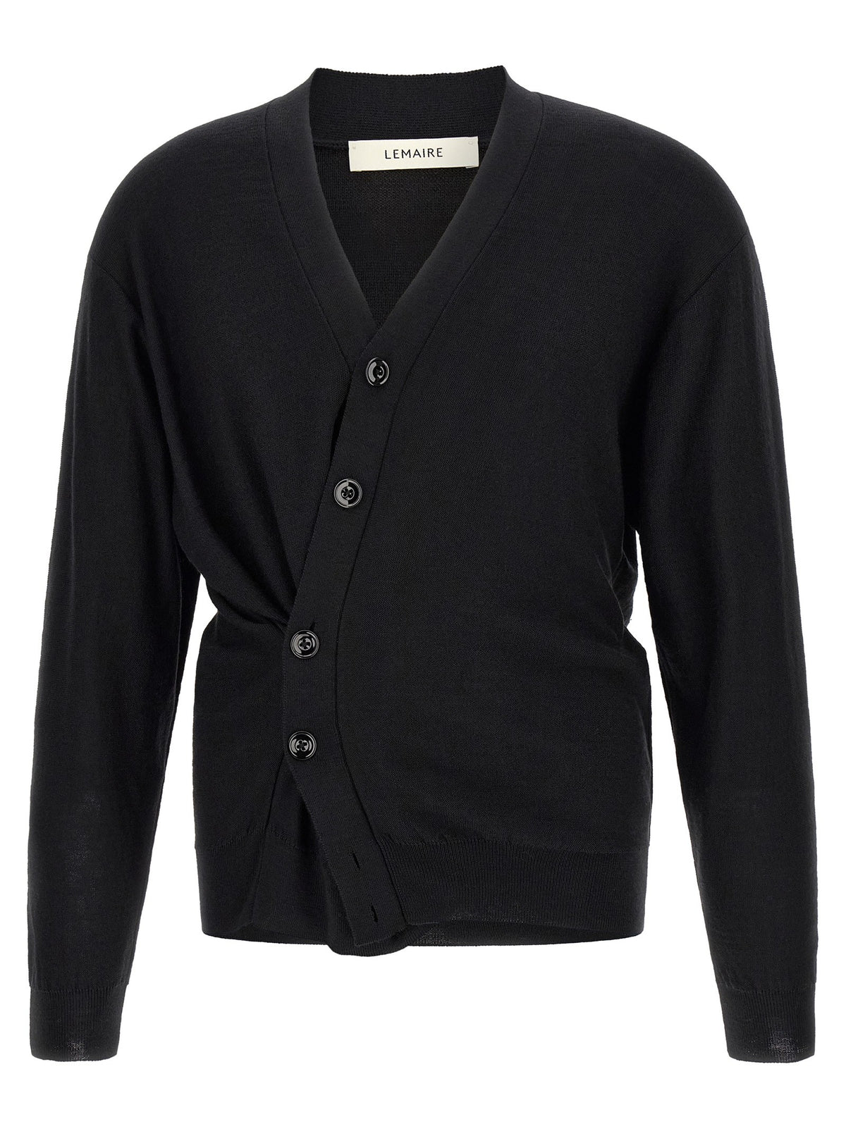 Lemaire Relaxed Twisted Cardigan Black, view 2
