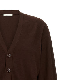 Lemaire Relaxed Twisted Cardigan Red
