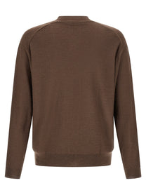 Lemaire Relaxed Twisted Cardigan Brown