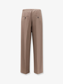 Rohe Women's Relaxed Virgin Wool Trousers Brown, view 2