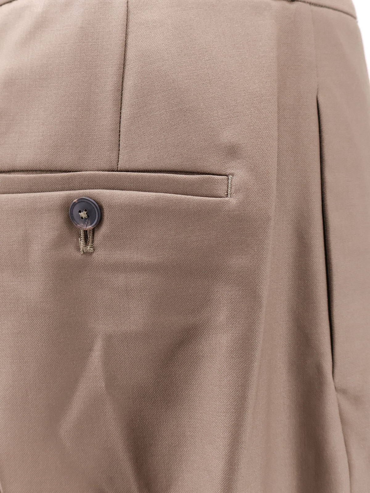 Rohe Women's Relaxed Virgin Wool Trousers Brown, view 3