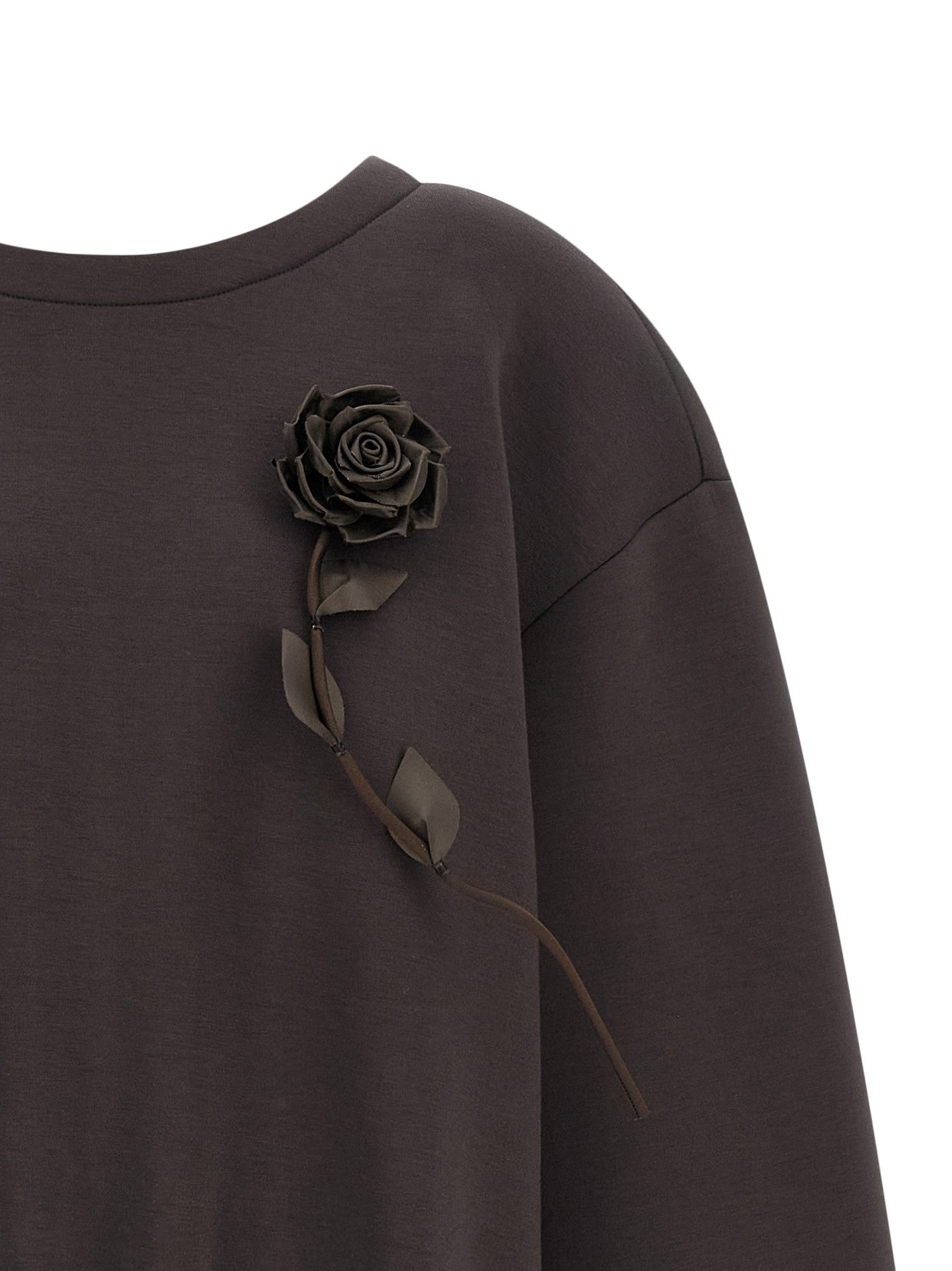 Giuseppe Di Morabito Removable Flower Application Sweatshirt Brown