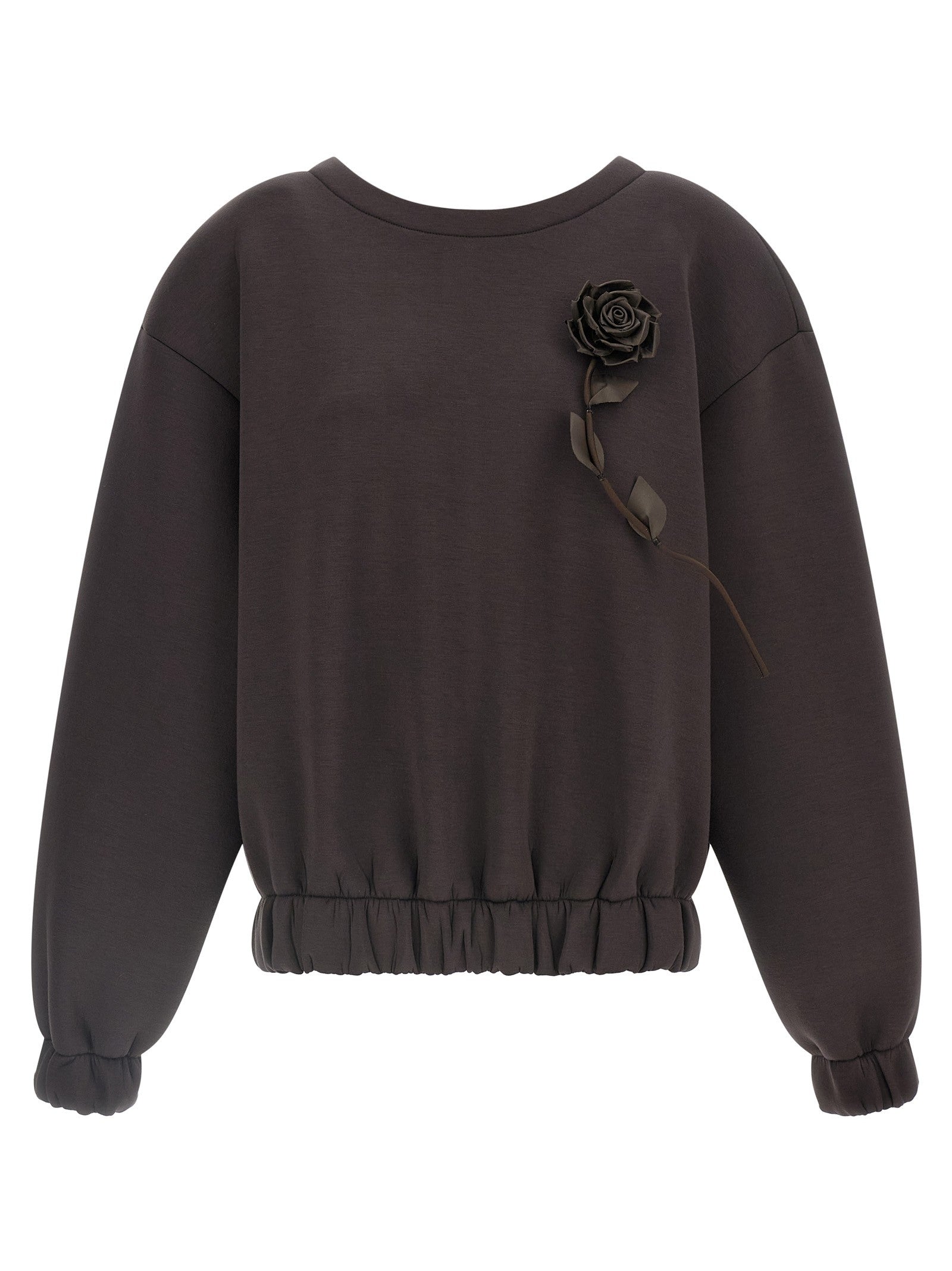 Giuseppe Di Morabito Removable Flower Application Sweatshirt Brown