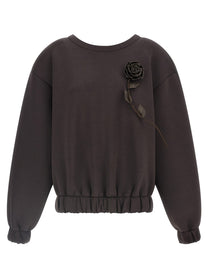 Giuseppe Di Morabito Removable Flower Application Sweatshirt Brown
