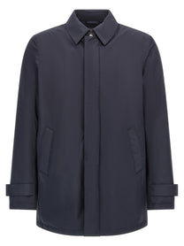 Herno Removable Hood Parka Blue