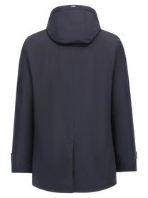 Herno Removable Hood Parka Blue