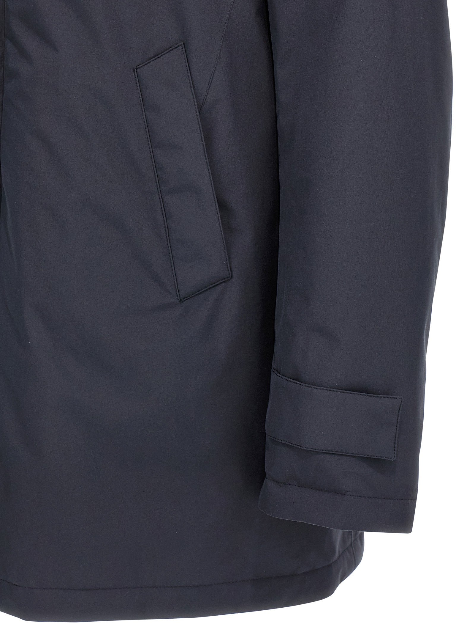 Herno Removable Hood Parka Blue