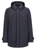 Herno Removable Hood Parka Blue
