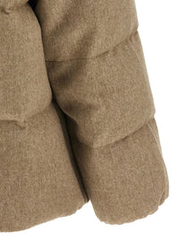 Yves Salomon Army Removable Insert Down Jacket Beige, view 4