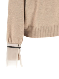 Brunello Cucinelli Removable Monile Cuffs Beige