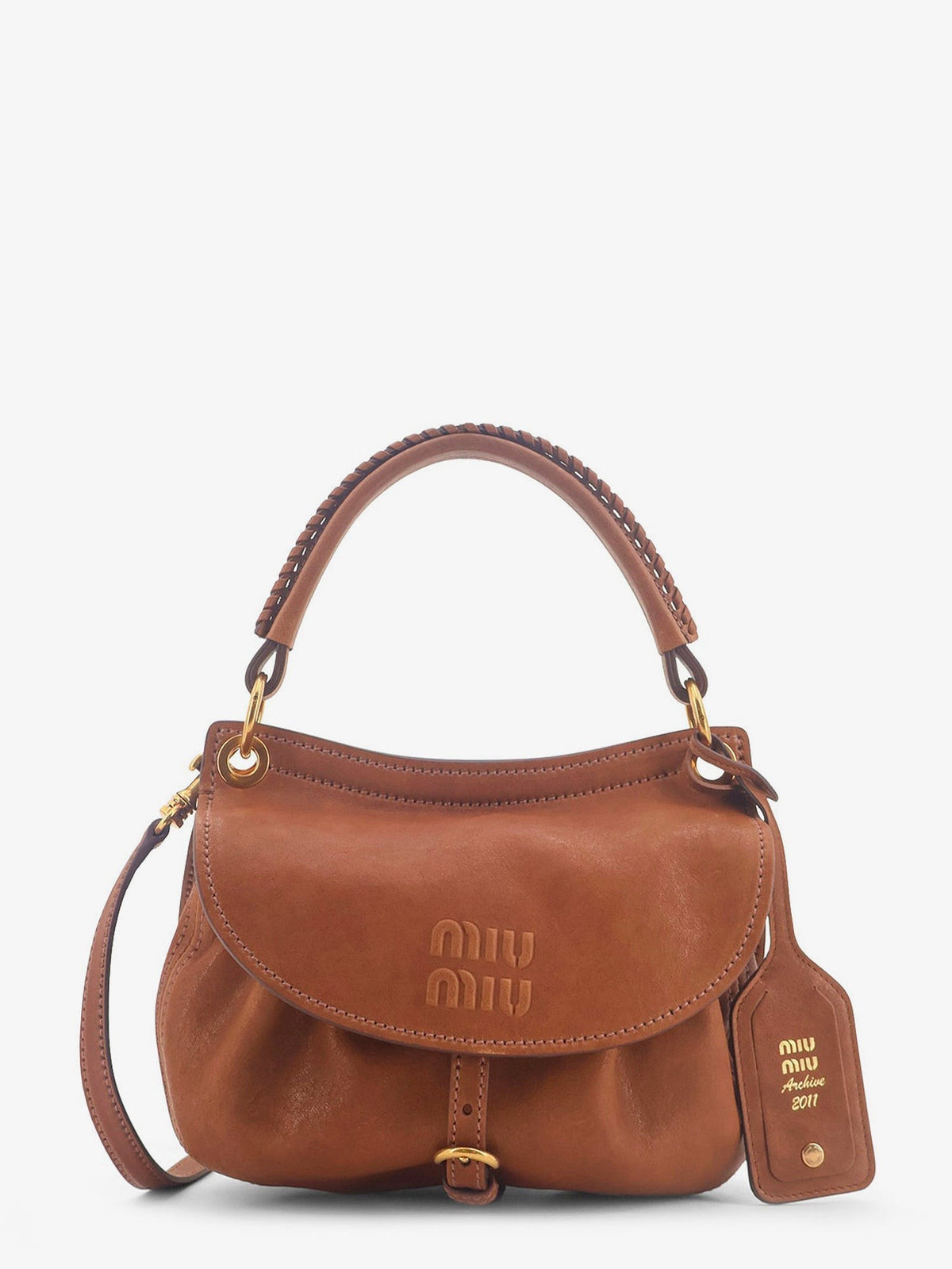 Miu Miu Women's Rendez Vous Leather Handbag Rovere