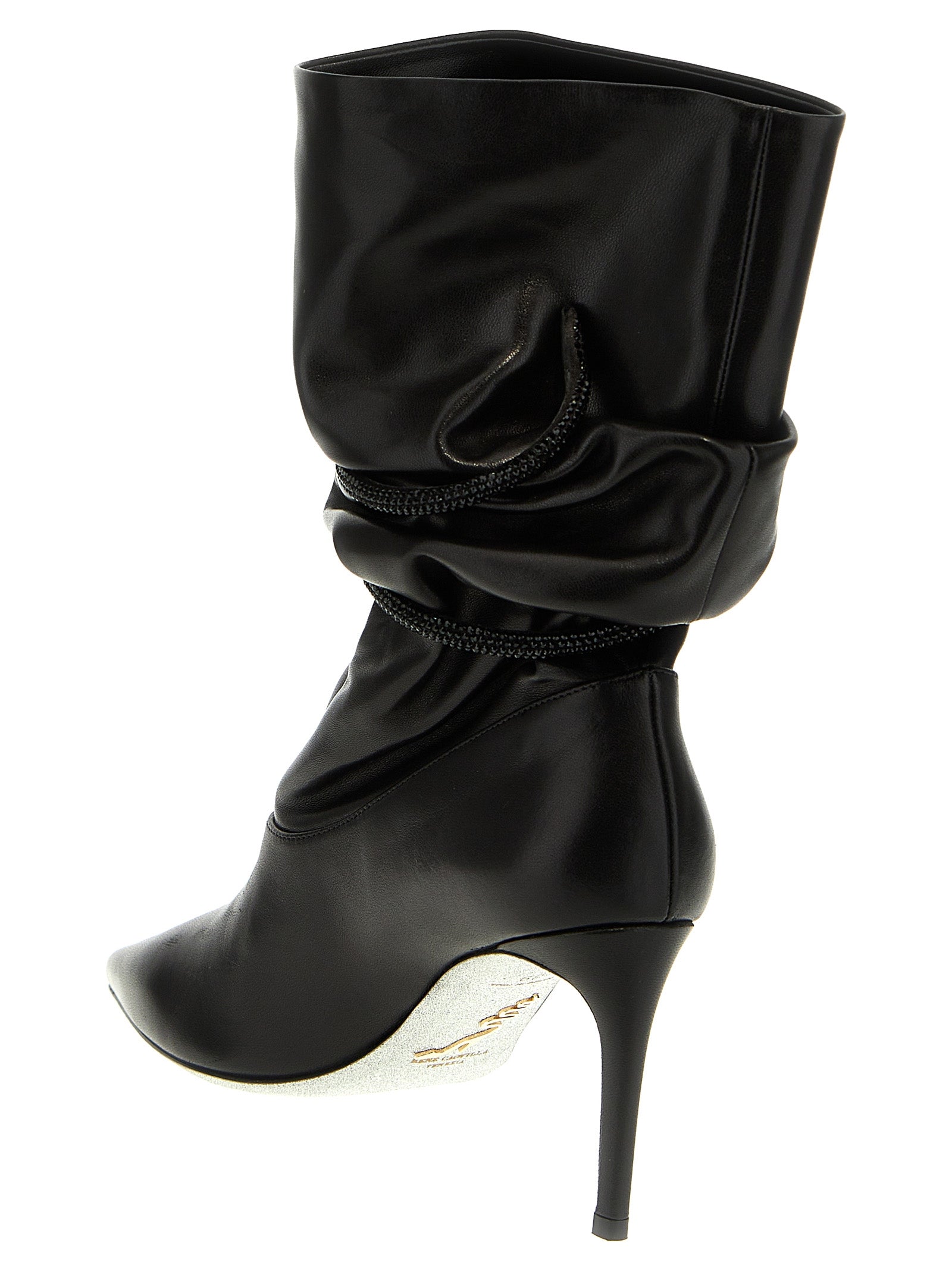 RENÉ CAOVILLA - RENÉ CAOVILLA - Rhinestone nappa ankle boots - Women’s Shoes