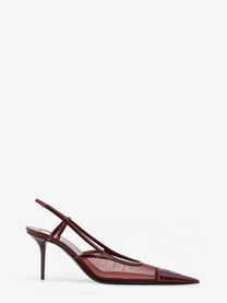 Saint Laurent Women's Renée Mesh Pump Red