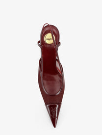 Saint Laurent Women's Renée Mesh Pump Red