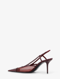 Saint Laurent Women's Renée Mesh Pump Red