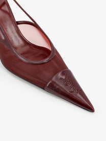 Saint Laurent Women's Renée Mesh Pump Red