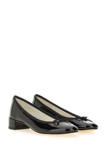 Repetto women’s ballerina Camille black patent leather flats with a small bow at the toe perfect for casual wear