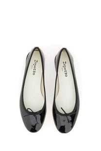 Repetto women’s ballerina cendrillon black patent leather flats with classic bow at the toe