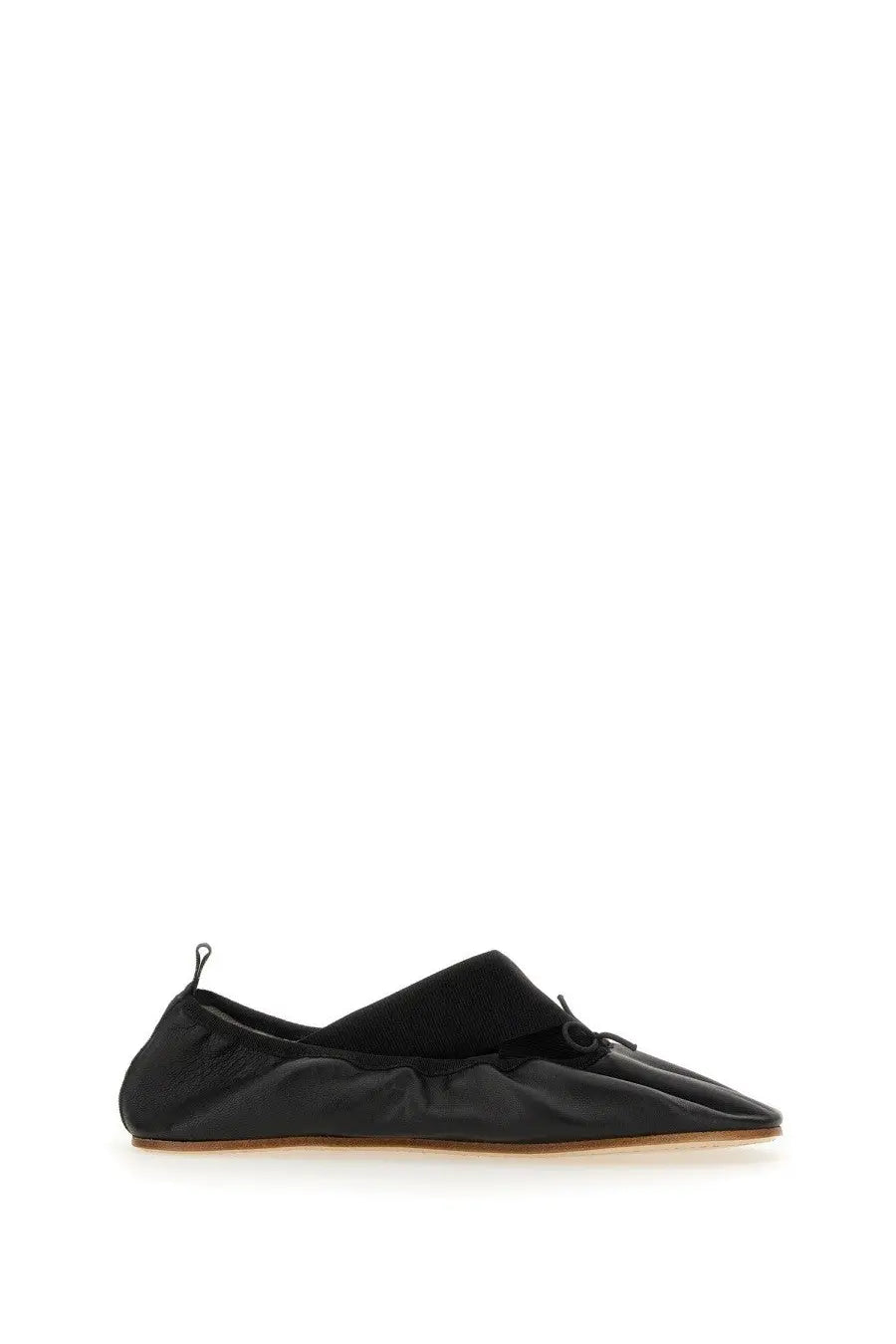 Repetto women’s ballerina gianna black satin ballet flat with pointed toe and elasticized ankle strap