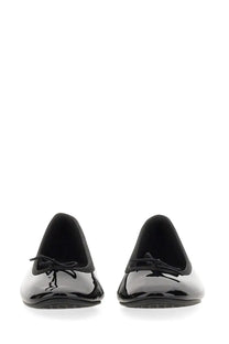 Repetto women’s ballerina lili black black patent leather ballet flats with small bow at the toe