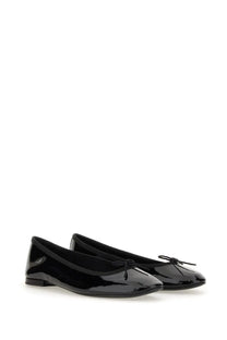 Repetto women’s ballerina lili black patent leather ballet flats with small bow at the toe