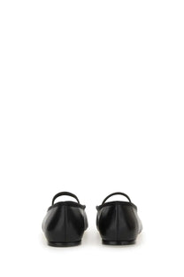 Repetto women’s ballerina Lisbeth black leather ballet flats with sleek minimalist design and small ankle strap