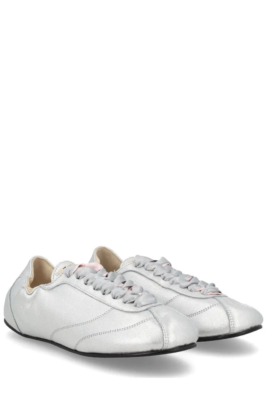 Repetto Women's Sneaker Tennis Silk Silver, view 2
