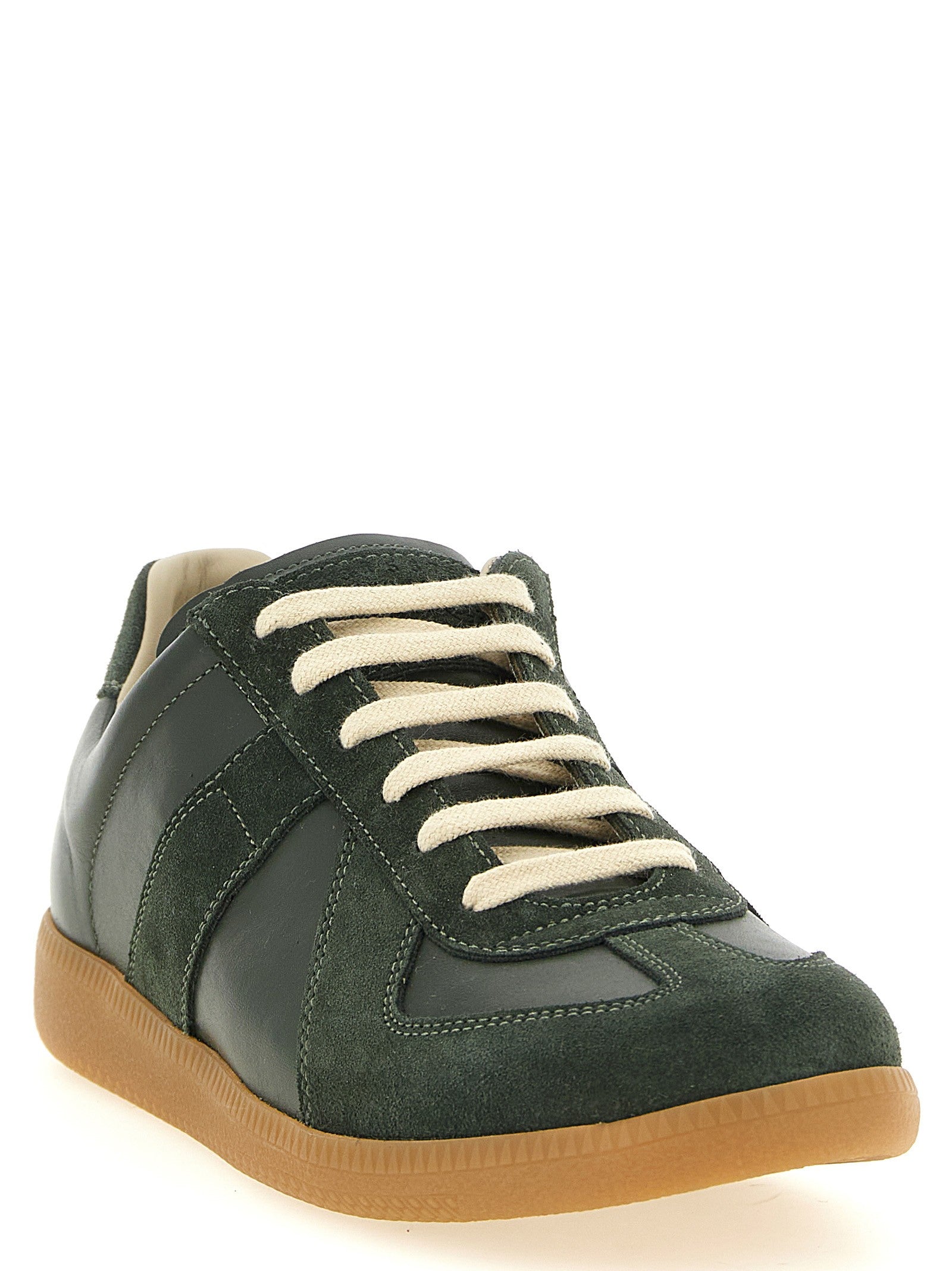 Maison Margiela Replica Leather Sneakers Green