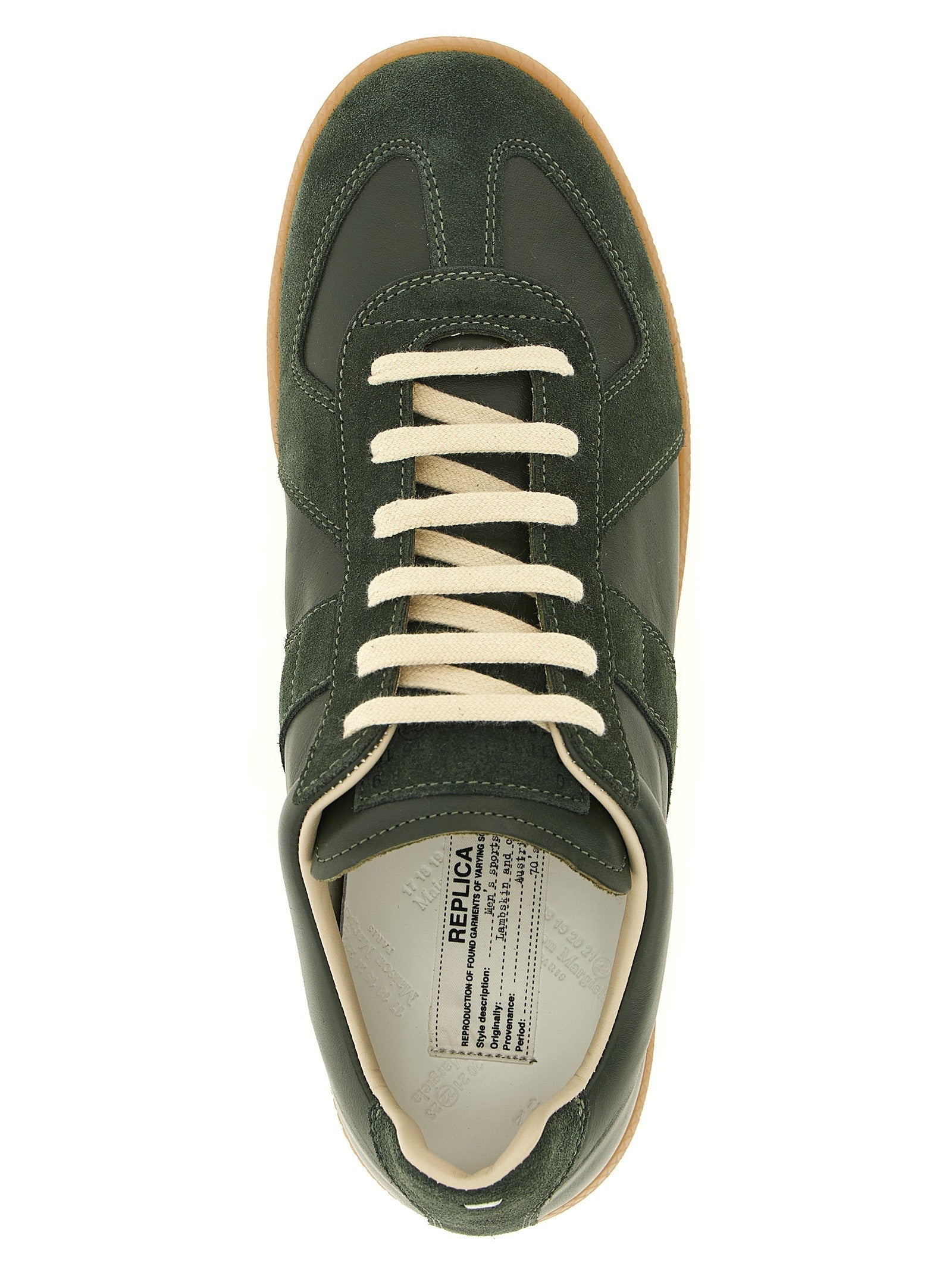 Maison Margiela Replica Leather Sneakers Green