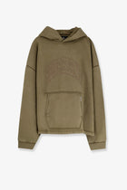 Represent Men's Represent Embellished Hoodie Cotton Sweatshirt Green