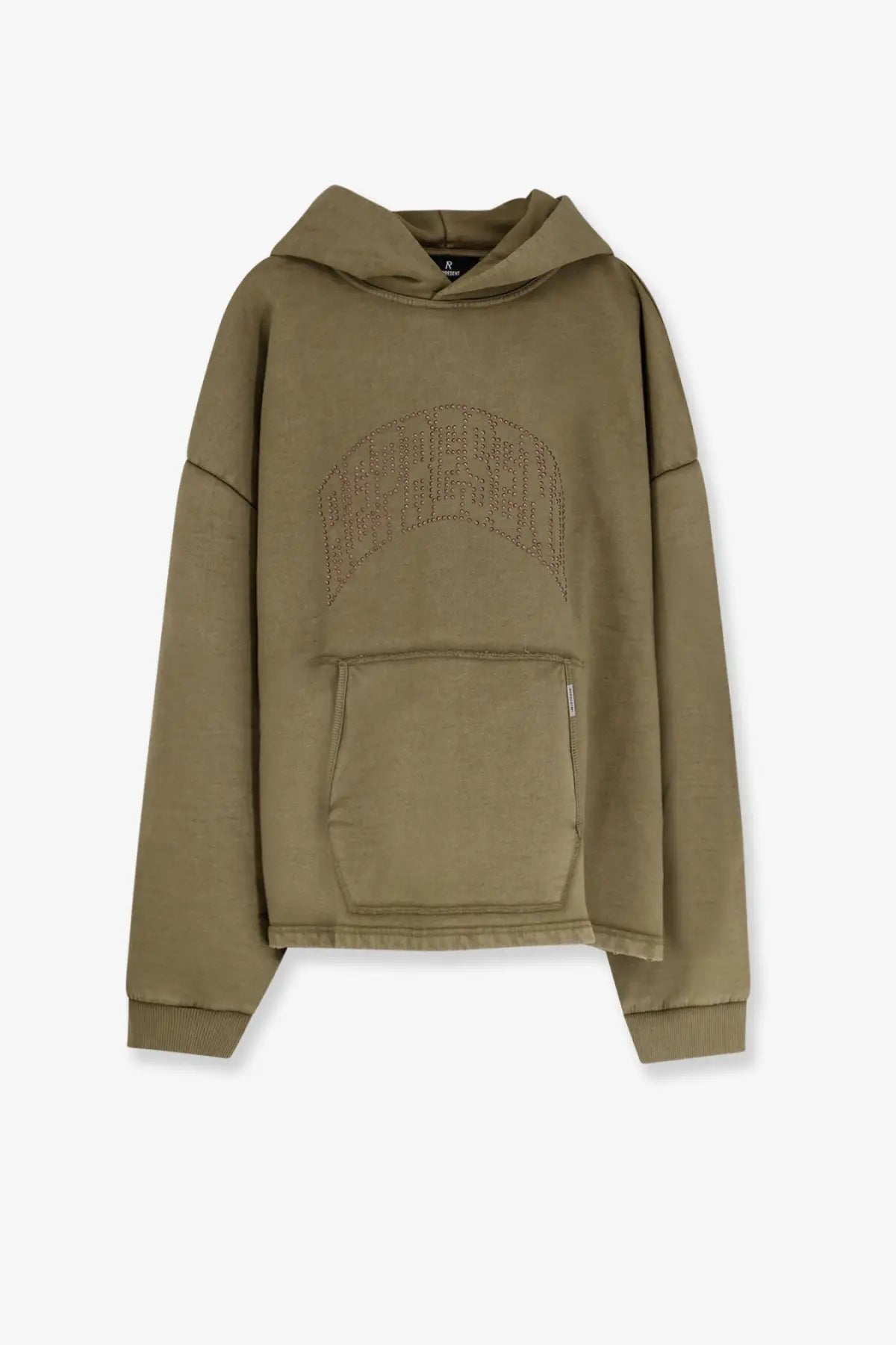 Represent Men's Represent Embellished Hoodie Cotton Sweatshirt Green